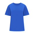 thumbnail image 4 of Tdoqot Womens Oversized Cotton T Shirts- Casual Soft Summer Short Sleeve Basic Tees Tops Blue Size XL, 4 of 8