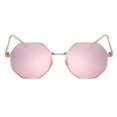 thumbnail image 1 of Pink Gafas de sol cuadradas de lujo para hombres y mujeres, gafas de sol poligonales con montura pequeña a la moda, gafas de sol de Metal Vintage Retro, 1 of 1