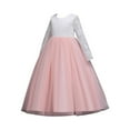 thumbnail image 3 of URMAGIC 3-13T Girl Long Sleeve Embroidery Princess Pageant Dresses Kids Prom Ball Gown Dresses, 3 of 5
