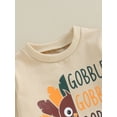 thumbnail image 4 of Thanksgiving Baby Boy Outfit Turkey Gobble Crewneck Sweatshirt Long Pants Toddler Fall Winter Clothes, 4 of 8