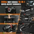 thumbnail image 5 of GIKPAL 160LB(80lbs*2) Adjustable Dumbbells Set,16 in 1 Quick-Select 5-80lbs Weight Adjustable Dumbbells for Full Body Home Workout, 5 of 7