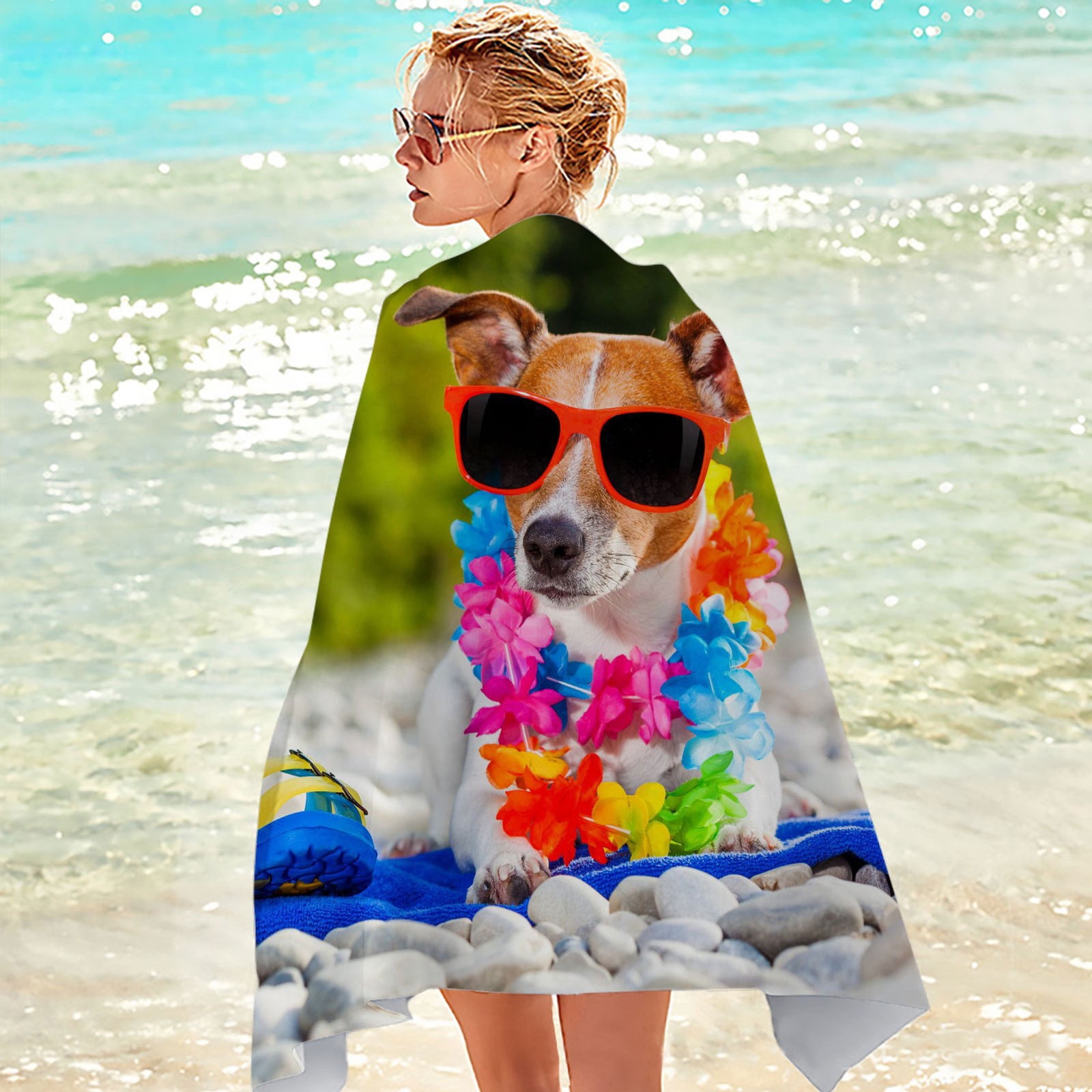 LSLJS Dog Themed Beach Towel Beach Towel Balls Gifts- 30x60in