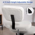 thumbnail image 2 of Waleaf Cross Legged Office Chair Swivel, Ergonomic ADHD Desk Chair with Wide Seat, Heavy Duty Boucle Yoga Meditation Chair for Adult, 2 of 7