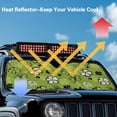 thumbnail image 4 of Yuyamidu St. Patrick's Day Windshield Sun Shade, Green Leaf Shade Heat Shield Compatible with JK JKU TJ 2 Door / 4 Door, 4 of 7