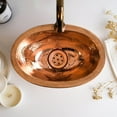thumbnail image 5 of 18" Handmade Hammered 100% Solid Dark Copper Bathroom Vessel Sink Bowl – Countertop Basin for Vanity & Powder Room | Eco-Friendly Rustic Copper Sink, 5 of 13