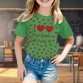 thumbnail image 2 of Shadoumai Toddler Shirts Girls 2t Floral Graphic Crewneck Shirt Short Sleeve T Shirt Top Casual Basic Tees T-Shirts Toddler To Big Kid, 2 of 4