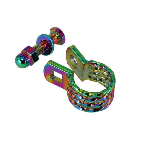 Bike Lowrider Twisted Seatpost Clamp Outer Diameter 25.4mm 600 Oil Slick.