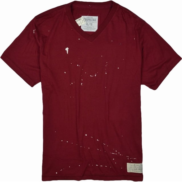 Aeropostale - Camiseta gráfica con cuello en V para hombre, color rojo, XX-Large