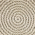 thumbnail image 6 of Northlight 18" Solid Cream Macrame Round Handmade Natural Cotton Pouf Ottoman, 6 of 9