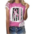thumbnail image 5 of WREESH Breast Cancer Awareness T-Shirts For Women Pink Ribbon Short Sleeve Tees Round Neck Loose Workout Tops Pink M, 5 of 5