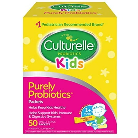 Culturelle Kids Purely Probiotics Packets - Daily Probiotic Supplement - Helps Support a Healthy Immune & Digestive System* - #1 Pediatrician Recommended Brand??? - 50 Single Packets