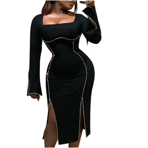 MIUOWANP Women's Sexy Sheath Dress Summer Women's Solid Short Sleeve Casual Hanging Neck Strap Blackless Dress Mini Dress On Sale,Size XL Black
