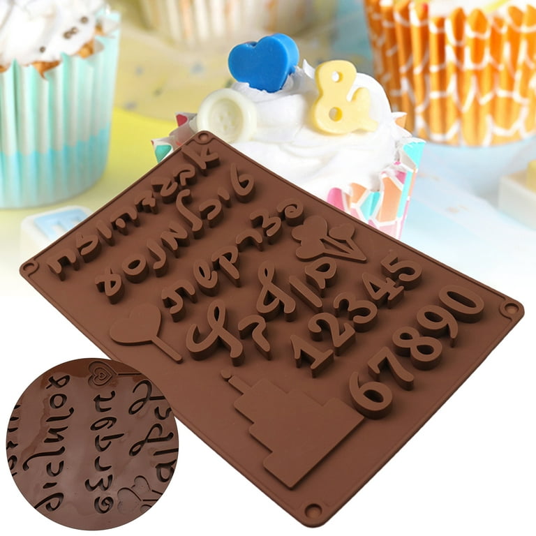 Yesbay Cake Mold y DIY Craft Food Grade Silicone Happy Birthday Letters  Numbers Fondant Mold Kitchen Accessories 