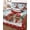 Red, variant on Quilts Queen Size Bedding Set, Gray Christmas Reversible Summer Quilt 3 Pieces, Xmas Snowman Snowflake Pine Tree Gifts Berry Red Lightweight Bedspreads Coverlets with 2 Pillow Shams for All Seasons