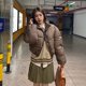 thumbnail image 4 of Chaqueta de algodón para mujer, corta, de invierno, estilo europeo y americano, con cuello alto, chaqueta de plumón, chaqueta gruesa de algodón para mujer, a la moda, 4 of 5