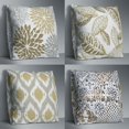 thumbnail image 1 of Funda de almohada de sofá de felpa corta amarilla 4 Build Gold Leaf Super Sof Rojo Verde, 1 of 5