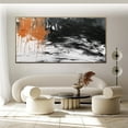 thumbnail image 3 of Black and white abstract painting minimalist canvas painting, large landscape painting art black and white abstract art,(91*183cm)36*72 Inches,Unstretched,Frameless, 3 of 4