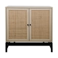 thumbnail image 5 of ONSMO Natural Set of 2 Storage Cabinet, Natural rattan, 2 door cabinet, with 1 Adjustable Inner Shelves, rattan, Accent Storage Cabinet - Natural, 5 of 10