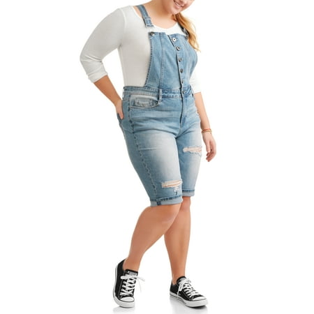 DH by Dollhouse Junior's Plus Roll Cuff Bermuda Shortall