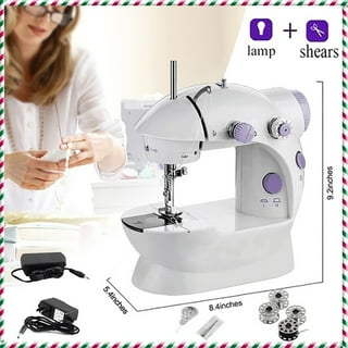 DenniesCare Mini Sewing Machine Handheld Sewing Machine for Beginners Sowing Machine with Extension Table Light Sewing Kit Sewing Products Cherry