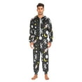thumbnail image 5 of Adult Christmas Onesie Astronaut Rocket Planet Stars Adult Zipper One-Piece Pajamas Unisex Pajamas with Pockets, 5 of 6