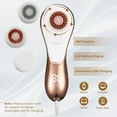 thumbnail image 7 of Facial Cleansing Brush, Electric Face Brush Scrubber Rechargeable Facial Exfoliator IPX-7 Waterproof Spin Cleanser Rotating Spa Machine for Exfoliating, Massaging and Deep Cleansing with 4 Brush Heads, 7 of 7