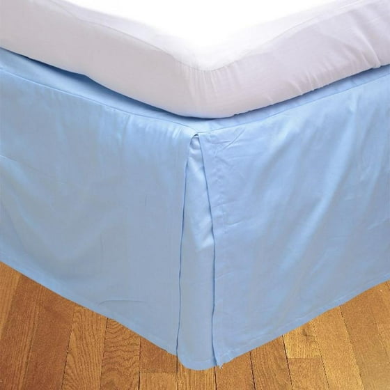 The Great American Multiple Sizes Colors Pleated Bed Skirt The Great American Multiple Sizes Colors Pleated Bed Skirt With 15 Tailored Drop Queen Solid Light Blue 600 Thread Count 100 Cotton Covers