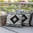 thumbnail image 3 of Outdoor Pillow Covers 18x18 Set of 2, Brown Beige Boho Waterproof Patio Throw Pillow Covers for Couch Sofa Chair, Southwestern Ethnic Abstract Geometric Decorative Pillowcases for Throw Pillows, 3 of 9
