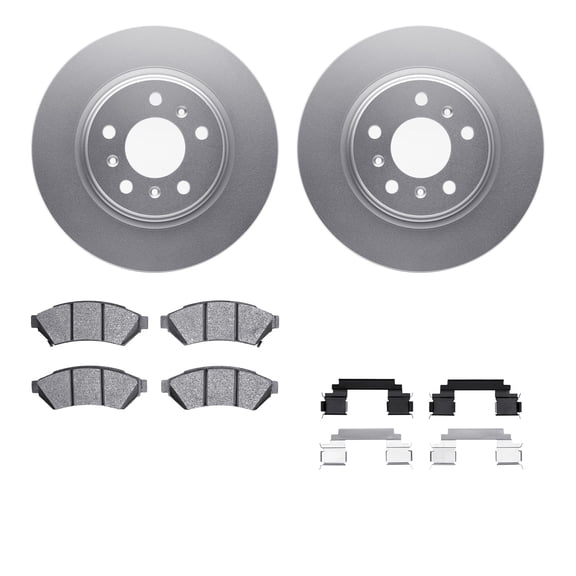 Dynamic Friction Company Front Geospec Brake Rotors with 5000 Advanced Brake Pads includes Hardware 4512-52035