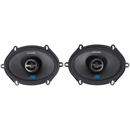 Alpine - 5" x 7" 2-Way Car Speakers with Carbon Fiber Reinforced Plastic Cones (Pair) - Black