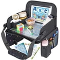 thumbnail image 1 of Bandeja de viaje infantil MENZOKE para asiento de coche con tablero de dibujo negra, 1 of 9