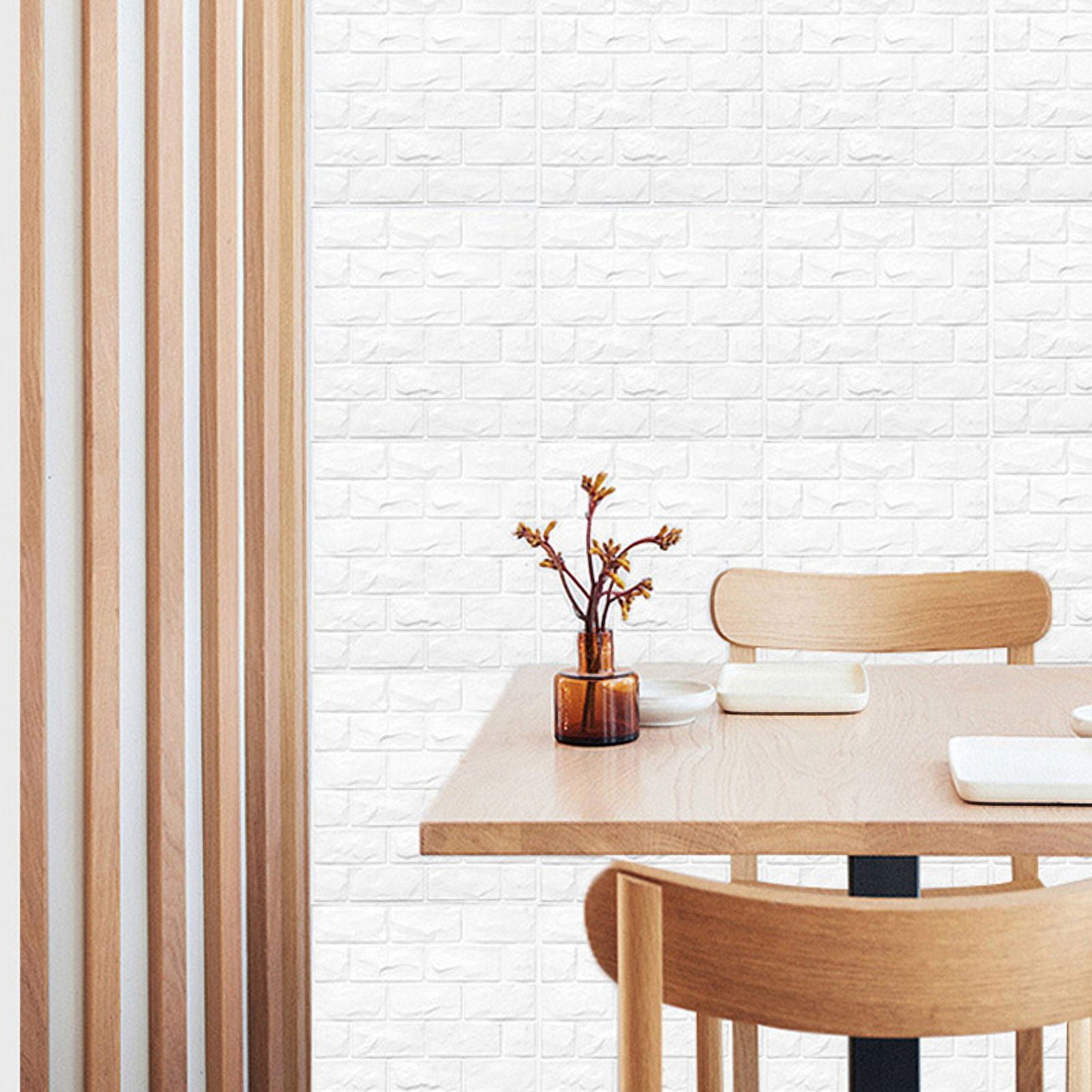 30 Pcs 3D Wall Panels Peel and Stick Foam Brick Wallpaper Self Adhesive Waterproof Covering for Decor