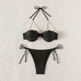 thumbnail image 5 of NOLDARES Womens High Waisted Bikini Tummy Control 2 Piece Bathing Suit Modest Two Piece Swimsuit(Black,M), 5 of 9