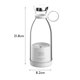 thumbnail image 3 of Mini licuadora rápida portátil 350ml taza exprimidora con carga inalámbrica 4 cuchillas para batido Meterk Blanco, 3 of 7
