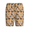 thumbnail image 4 of Easygdp Cute Dogs Head Men's Short Pajama Pants, Sleep Shorts, Household Pants, Casual Pants with Pockets - 4X-Large, 4 of 9