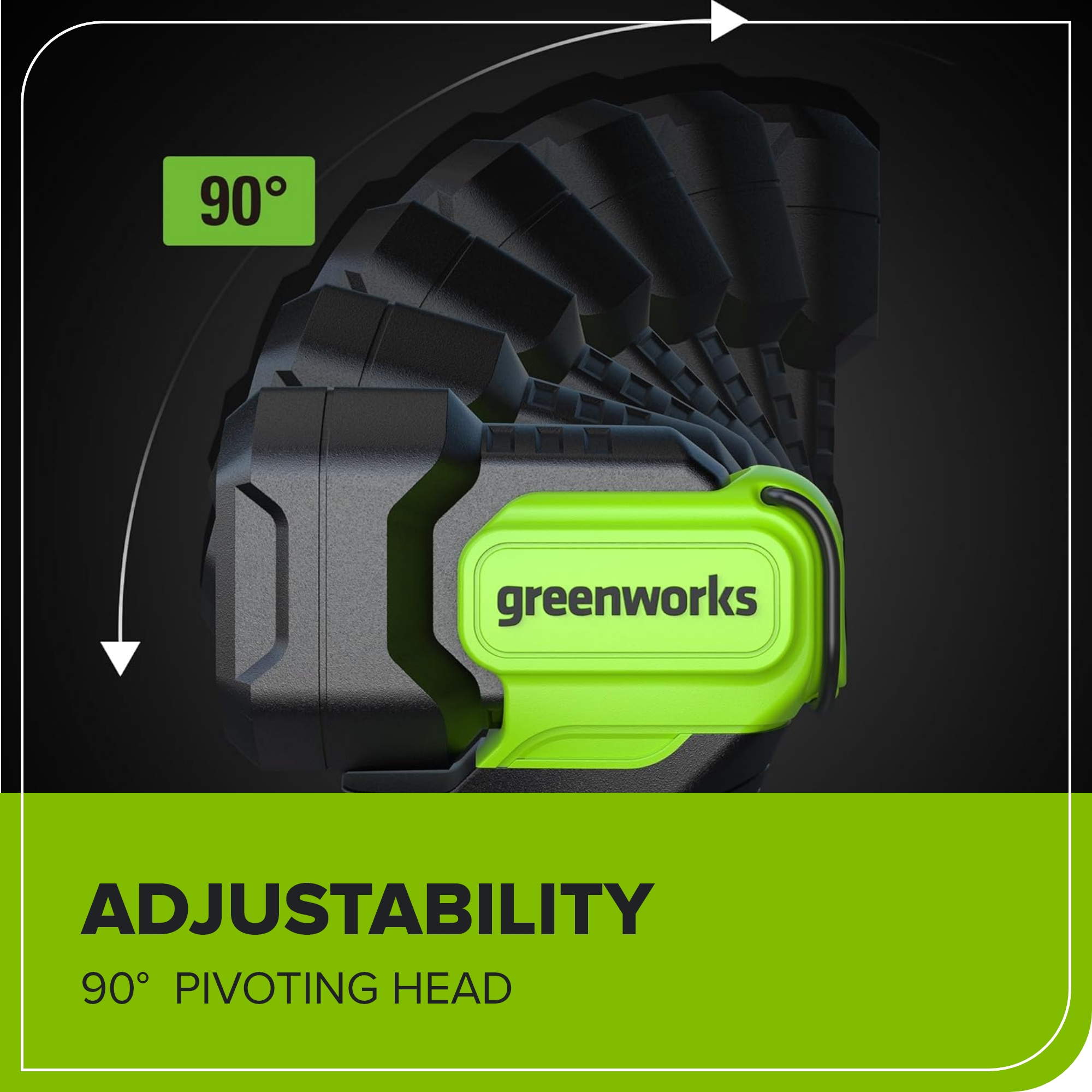 Greenworks 24V Cordless LED Flashlight Kit, 200lm Handheld Light, 2Ah Battery and Charger Included
