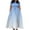 Light Blue, variant on Women's Plus Size Casual Fashion Gradient Print Round Neck Short Sleeve Pocket Tie-Waist Swing Dress - Black XXL