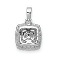 thumbnail image 3 of Real 14kt White Gold 1/2ct. Diamond Princess Square Cluster Pendant; for Adults and Teens; for Women and Men, 3 of 4