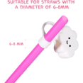 thumbnail image 3 of 2pcs Silicone Straw Toppers Cute Reusable Cloud Straw Cover Cap Drinking for 6-8mm Straws, 3 of 5