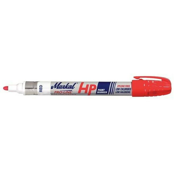 MARKAL 96962 ProLine Paint Marker, Medium Tip, Red, Tip Size 1/8 in