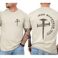 thumbnail image 3 of Iron Sharpens Iron Proverbs T-Shirt – Double Sided Christian Gym Shirt, Bible Verse Workout Tee, Faith Based Streetwear, Unisex Jesus Christian Fitness Clothing, 3 of 7