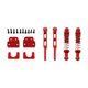 thumbnail image 2 of Kit de amortiguadores traseros RC con tornillería de montaje, repuestos para vehículos a escala 1:12. Rojo, 2 of 9