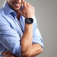 thumbnail image 6 of moogdieeo 2 Pack Case Built in Tempered Glass Screen Protector Compatible with Apple Watch SE 2 (2024)/SE/Series 6/Series 5/Series 4 44mm, Hard PC Case Overall Protective Cover-1 Black + 1 Blue, 6 of 12