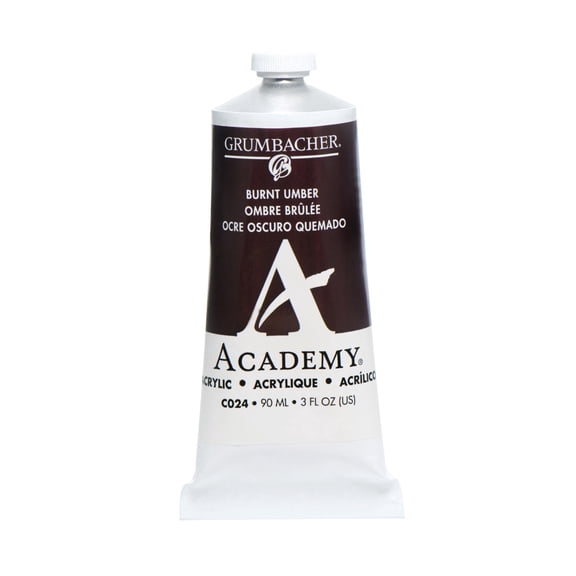 Grumbacher Academy Acrylic Paint, 90ml/3 oz Metal Tube, Lemon Yellow