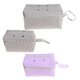 thumbnail image 2 of Bolsa de almacenamiento de tejido de de gran capacidad con orificios de alimentación para organizador de herramientas de tejido de de Gris grande mayimx Crochet Knitting Totes Case, 2 of 9