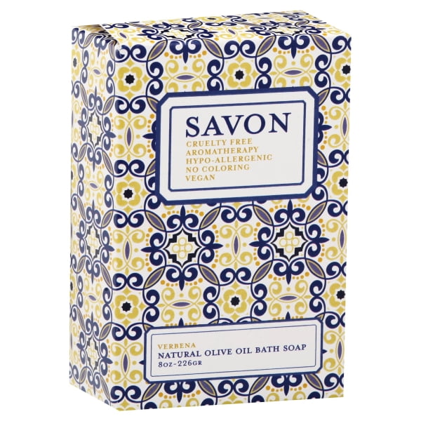 Olivia Care Savon All Natural Olive Oil Bath Soap Verbena, 8 Oz