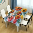 thumbnail image 4 of Yayeee Tablecloths 54" x 54" Rectangle Wrinkle Resistant Party Table Cover, Watercolor Tomatoes, 4 of 8