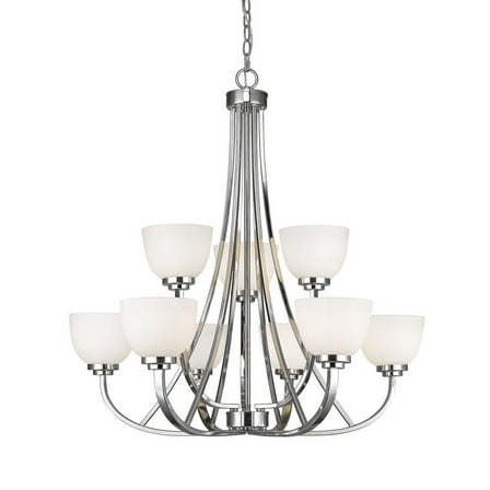 9 Light Chandelier in Traditional Style 31 inches Wide By 32.25 inches High-Chrome Finish Bailey Street Home 372-Bel-2020028