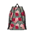 thumbnail image 3 of Balery Rose Flowers Vintage Canvas Backpack for Men and Women - Large Capacity, Durable Travel Laptop Bag for School, Work, Hiking, and Outdoor Activities, 3 of 7