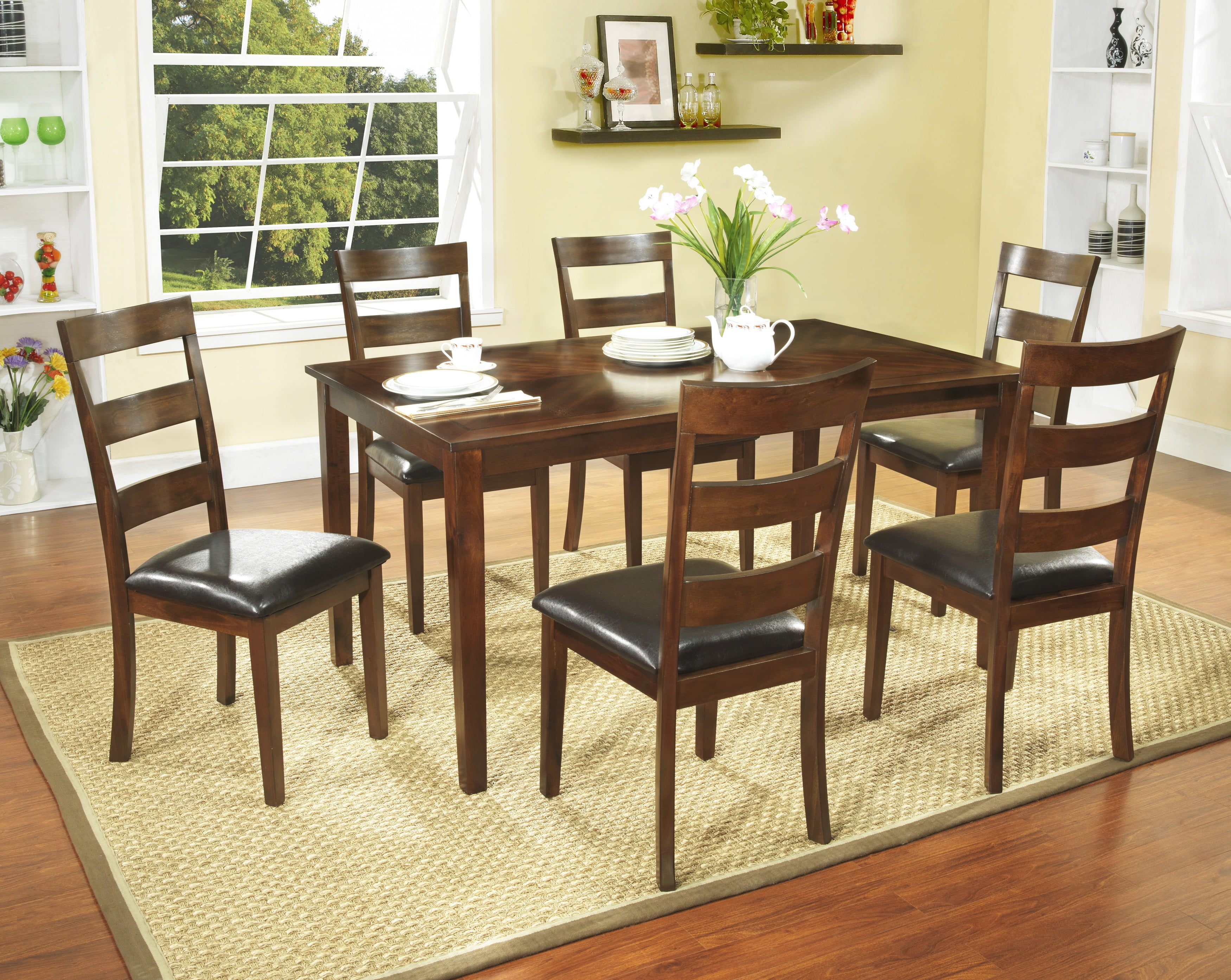 7Piece Pack Solid Wood Dining Set